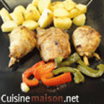 Tajine de poulet aux pommes de terre Tajine en assiette